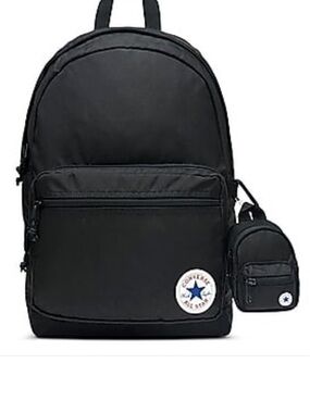Converse Kids' Black Backpack with Mini Pouch